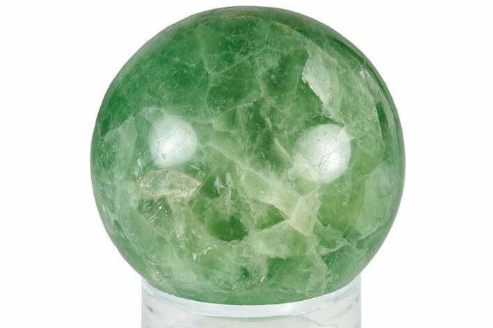 Polished Green Fluorite Sphere - Madagascar #306146